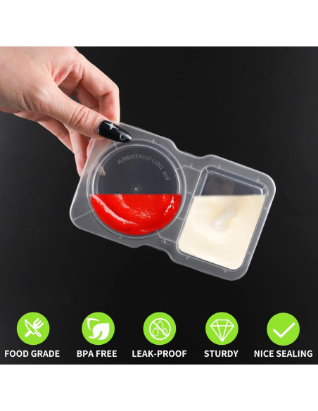 30 Contenedores Reutilizables Mstar para Snacks y Salsas 30 Contenedores Reutilizables Mstar para Snacks y Salsas