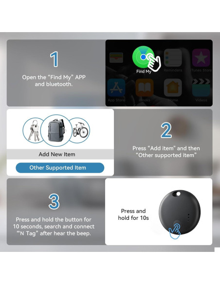 Etiquetas Bluetooth GLOBELEC Air Tracker 2-Pack Localizador Etiquetas Bluetooth GLOBELEC Air Tracker 2-Pack Localizador