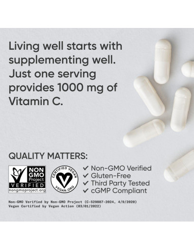 Vitamina C 1000mg Investigación Deportiva - Antioxidante Vegano 240 Cápsulas