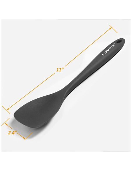 Juego de Cucharas Espátula de Silicona VOVOLY 3 Piezas Negras Juego de Cucharas Espátula de Silicona VOVOLY 3 Piezas Negras