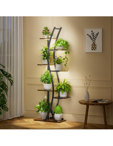 Soporte de Plantas Interior con Luces de Crecimiento 157 cm