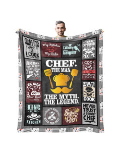 Manta para Chefs Jengehta 127x152 cm Negra Moderna