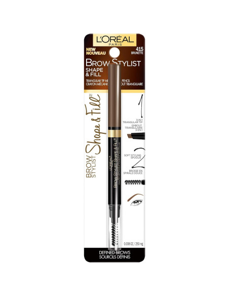 L'Oreal Paris Brow Stylist Lápiz Mecánico para Cejas Castaño 0.227g L'Oreal Paris Brow Stylist Lápiz Mecánico para Cejas Castaño 0.227g