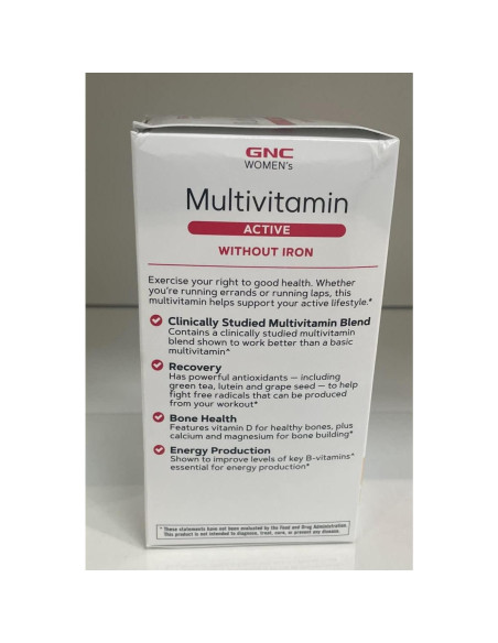 Multivitamina Activa para Mujeres GNC Sin Hierro 180 Tabletas Multivitamina Activa para Mujeres GNC Sin Hierro 180 Tabletas
