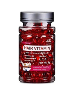 Cápsulas de Suero de Vitaminas para el Cabello Tryytrr - 40 Unidades con Aceite de Marruecos y Vitaminas A, C, E, B5 2