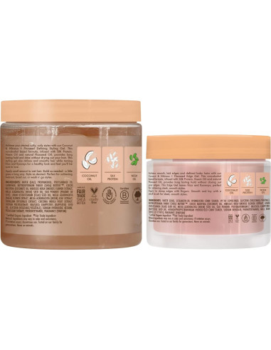 Gel de Estilo para Cabello Rizado SheaMoisture 425 g + Control de Bordes 99 g