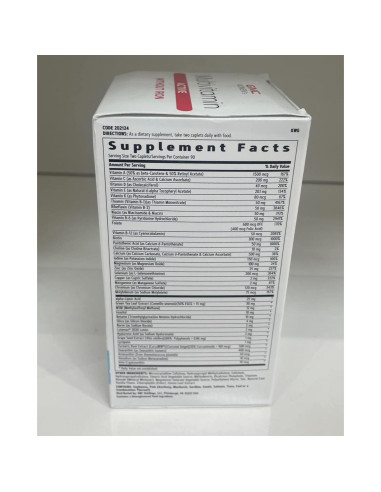 Multivitamina Activa para Mujeres GNC Sin Hierro 180 Tabletas