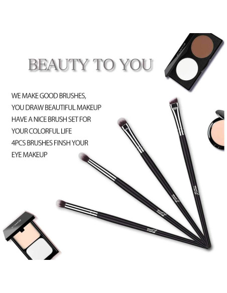 Juego de Brochas de Maquillaje para Ojos MSQ 4 Piezas Juego de Brochas de Maquillaje para Ojos MSQ 4 Piezas