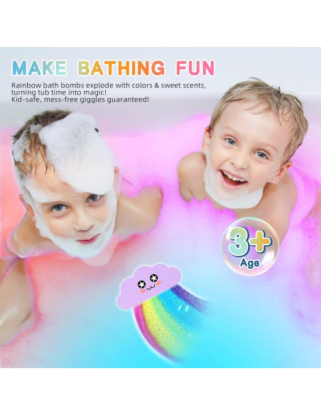 Conjunto de 4 Bombas de Baño Arcoíris NEWFEIFAN - Juguetes Coloridos Conjunto de 4 Bombas de Baño Arcoíris NEWFEIFAN - Juguetes Coloridos