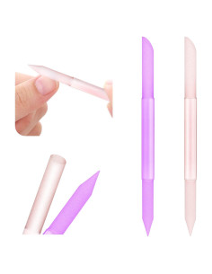 Empujador de Cutículas de Vidrio Sibba Rosa/Púrpura 10 cm