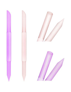 Empujador de Cutículas de Vidrio Sibba Rosa/Púrpura 10 cm 2