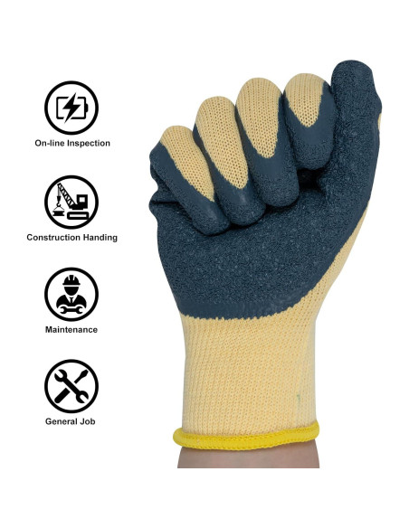 Guantes Aislados Eléctricos 400V Caucho Antideslizantes - 2 Pares Guantes Aislados Eléctricos 400V Caucho Antideslizantes - 2 Pares