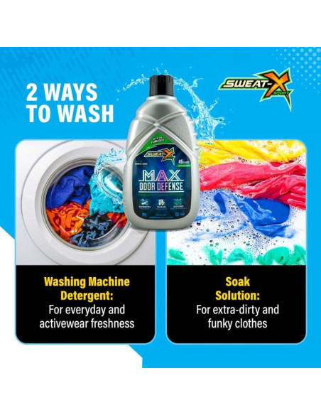 Detergente Sweat X Max Defensa contra Olores 1.32L - 45 Cargas Detergente Sweat X Max Defensa contra Olores 1.32L - 45 Cargas