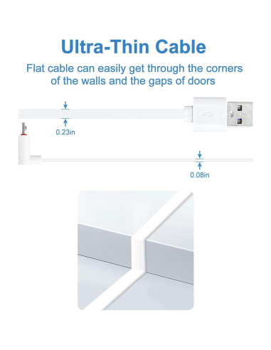Cable de Extensión Micro USB LFFW 6m para Wyze Cam V3/V4