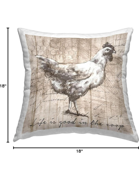 Almohada decorativa Stupell Industries 45x45 cm Poliéster Beige Almohada decorativa Stupell Industries 45x45 cm Poliéster Beige