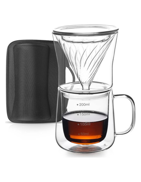 Cafetera de Goteo TaiLake - Filtro de Vidrio Vortex 1 Taza Cafetera de Goteo TaiLake - Filtro de Vidrio Vortex 1 Taza