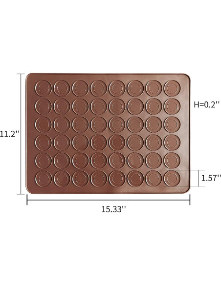 Tapetes de Silicona AkingShop para Macarons 48 Capacidad Tapetes de Silicona AkingShop para Macarons 48 Capacidad