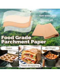 100 Hojas de Papel Pergamino Sin Blanquear MAQIHAN 22.86x33.02cm 2