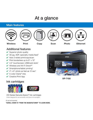 Impresora Multifuncional Epson Expression Premium XP-7100 Renovada