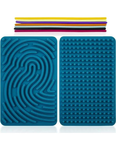 Tablero de Actividad Sensorial Azul - Juguete Fidget Silicona 3+