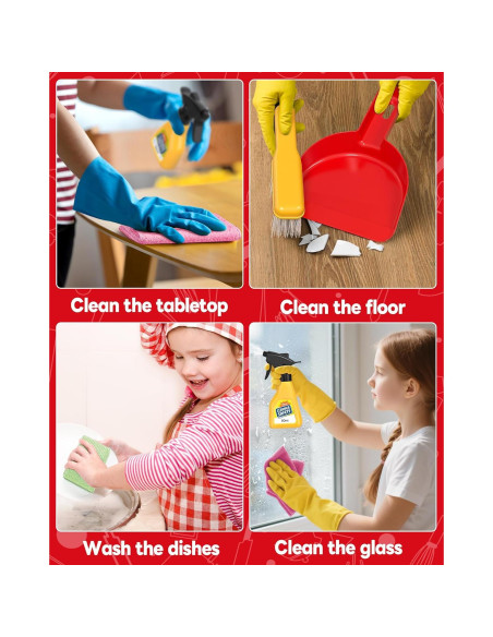 Juego de Limpieza para Niños Eohemeral 22 Piezas Rojo Juego de Limpieza para Niños Eohemeral 22 Piezas Rojo