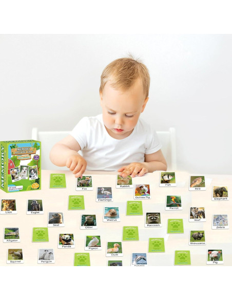 Juego de Memoria de Emparejamiento Gisgfim 100 Cartas Animales Juego de Memoria de Emparejamiento Gisgfim 100 Cartas Animales