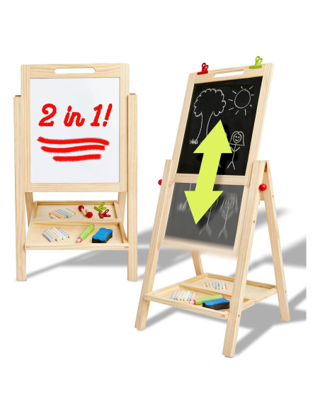 Caballete Infantil 2-en-1 Kidaddle MI 1386 con Pizarras Caballete Infantil 2-en-1 Kidaddle MI 1386 con Pizarras