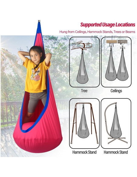 Columpio Sensorial HiChrote para Niños 136 kg Cranberry Columpio Sensorial HiChrote para Niños 136 kg Cranberry