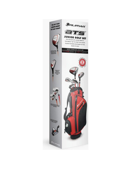 Conjunto de Palos de Golf Junior Orlimar Rojo/Negro 9-12 Años Conjunto de Palos de Golf Junior Orlimar Rojo/Negro 9-12 Años