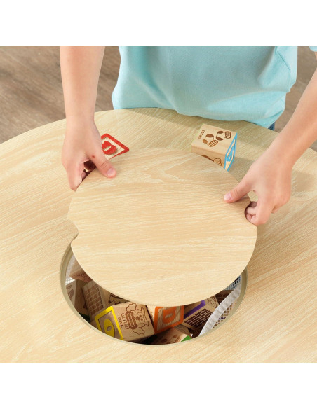 Juego de Mesa Redonda de Madera KidKraft con 2 Sillas - Natural y Blanco Juego de Mesa Redonda de Madera KidKraft con 2 Sillas - Natural y Blanco