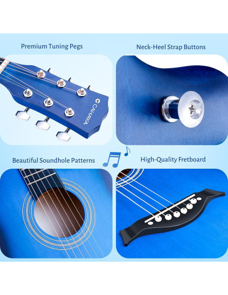 Guitarra Acústica CAHAYA 38" Cutaway Todo Madera Kit Inicio Guitarra Acústica CAHAYA 38" Cutaway Todo Madera Kit Inicio