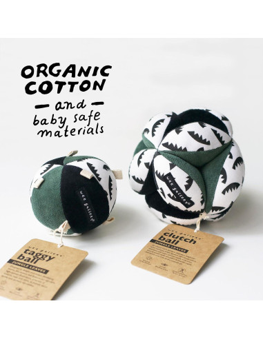 Pelota Sensorial Taggy Wee Gallery Algodón Orgánico 10 cm