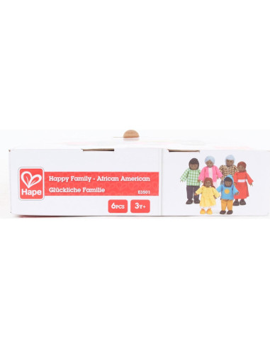 Hape Familia Afroamericana de Muñecas de Madera - 6 Figuras
