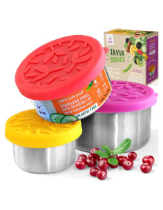 Contenedores de Aperitivos TAVVA Acero Inoxidable 3 Piezas 640ml