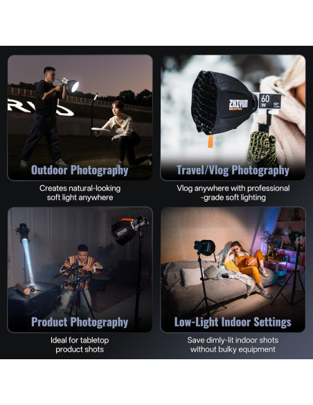 Luz de Video Portátil ZHIYUN MOLUS X100 RGB 100W Mini Softbox Luz de Video Portátil ZHIYUN MOLUS X100 RGB 100W Mini Softbox