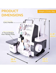 Máquina de Coser Serger Lumina Sienna - Overlock 3-4 Hilos 2