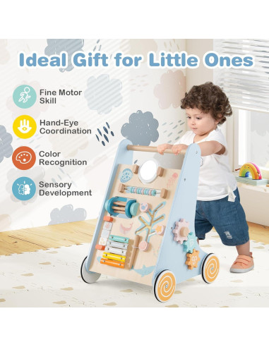 Andador para Bebés HONEY JOY Azul con Centro de Actividades