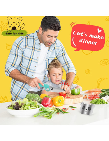 Cuchillo para Niños ZLemma Azul 20.32 cm con Protector de Dedos