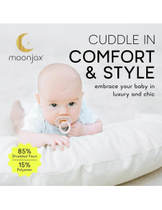 Almohada de Lactancia Moonjax Blanco Lunar 70x24 cm Espuma Viscoelástica 2