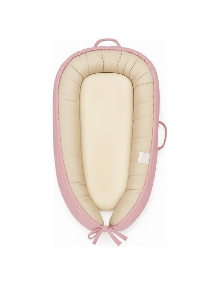 Cojín para Bebés Funda Nido Portátil 100% Algodón Rosa Cojín para Bebés Funda Nido Portátil 100% Algodón Rosa