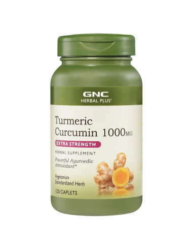 Suplemento de Cúrcuma Curcumina GNC Herbal Plus 1000mg 120 Porciones