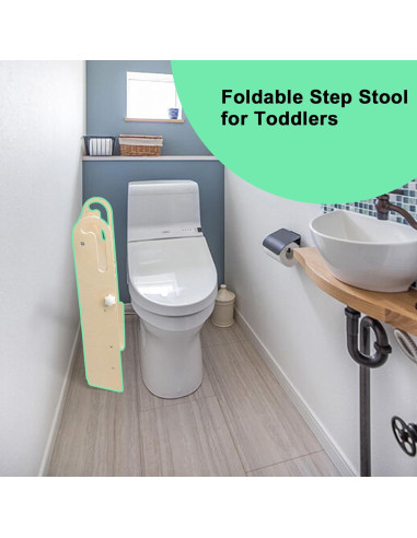 Taburete Plegable Ajustable WOOD CITY para Niños 2 Escalones