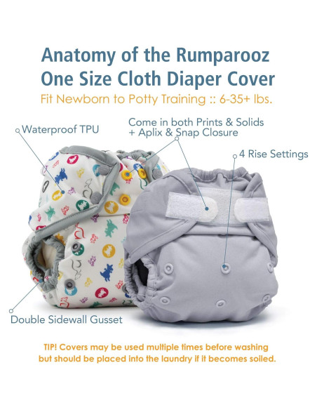 Cubierta de Pañal de Tela Kanga Care Rumparooz Única 2.7-15.9 kg Cubierta de Pañal de Tela Kanga Care Rumparooz Única 2.7-15.9 kg