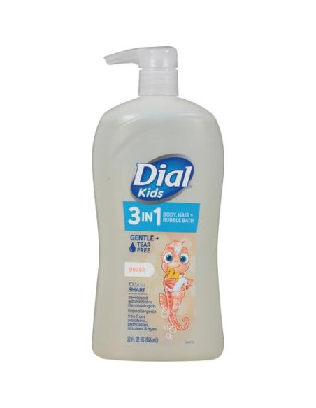 Jabón 3-en-1 para Niños Dial Durazno 946 ml Hipoalergénico Jabón 3-en-1 para Niños Dial Durazno 946 ml Hipoalergénico