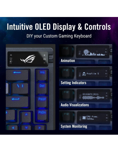 Teclado Gaming ASUS ROG Azoth 75% Inalámbrico DIY RGB