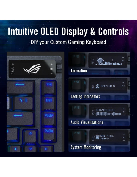 Teclado Gaming ASUS ROG Azoth 75% Inalámbrico DIY RGB Teclado Gaming ASUS ROG Azoth 75% Inalámbrico DIY RGB