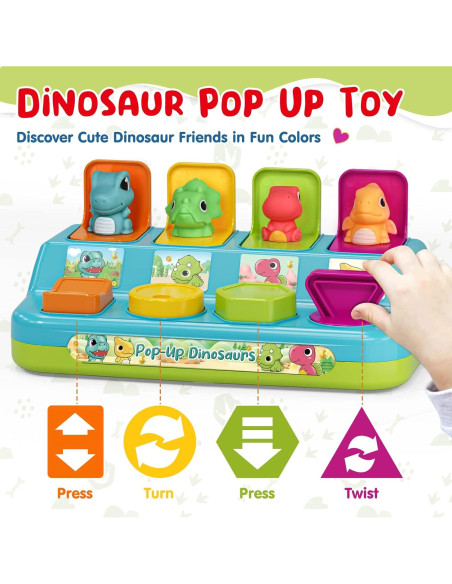 Juguete Educativo Pop Up Dinosaurio Lehoo Castle 27.94x16.51cm Juguete Educativo Pop Up Dinosaurio Lehoo Castle 27.94x16.51cm
