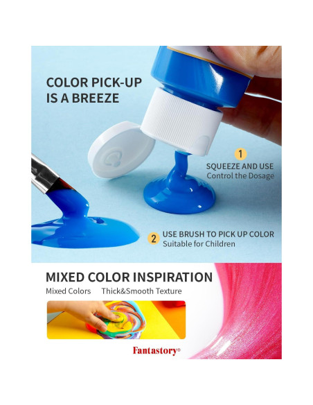 Pintura Tempera Lavable Fantastory 32 Colores 60 ml Niños Pintura Tempera Lavable Fantastory 32 Colores 60 ml Niños