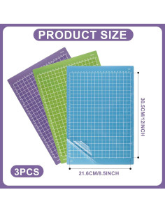 3 Alfombrillas de Corte PEUTIER para Cricut Joy Xtra - Grip Ligero, Estándar y Fuerte 2