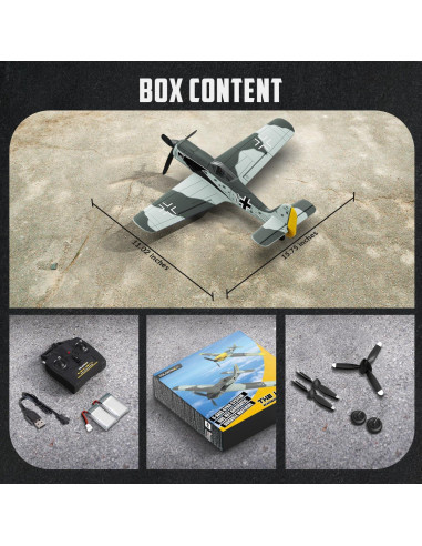 Avión RC VOLANTEXRC FW190 4CH con Giroscopio y Acrobacias